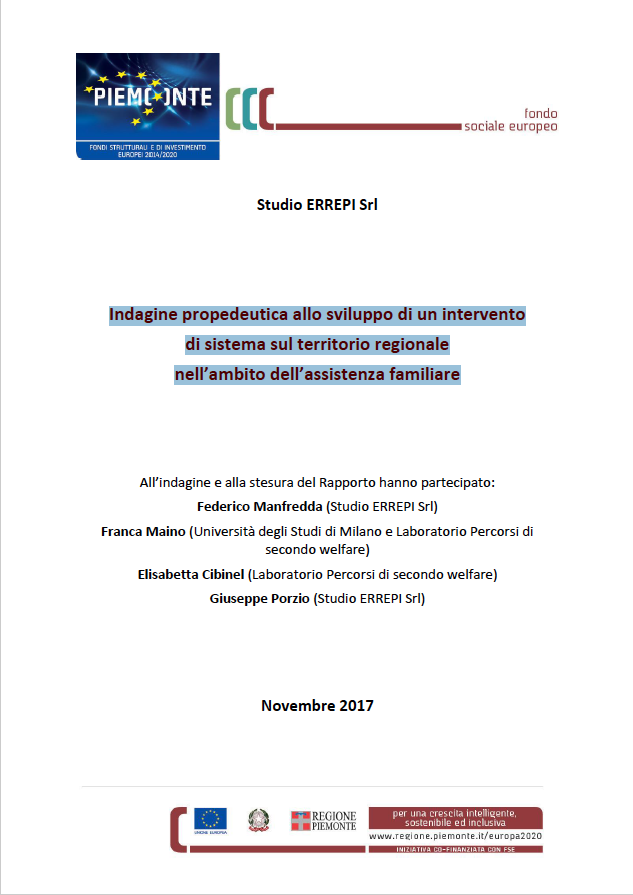 Indagine propedeutica allo sviluppo di un intervento di sistema nell’ambito dell’assistenza familiare in Piemonte