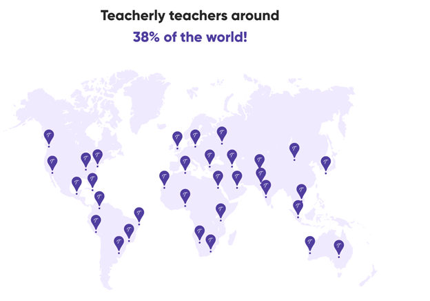 The spread of Teacherly around the world