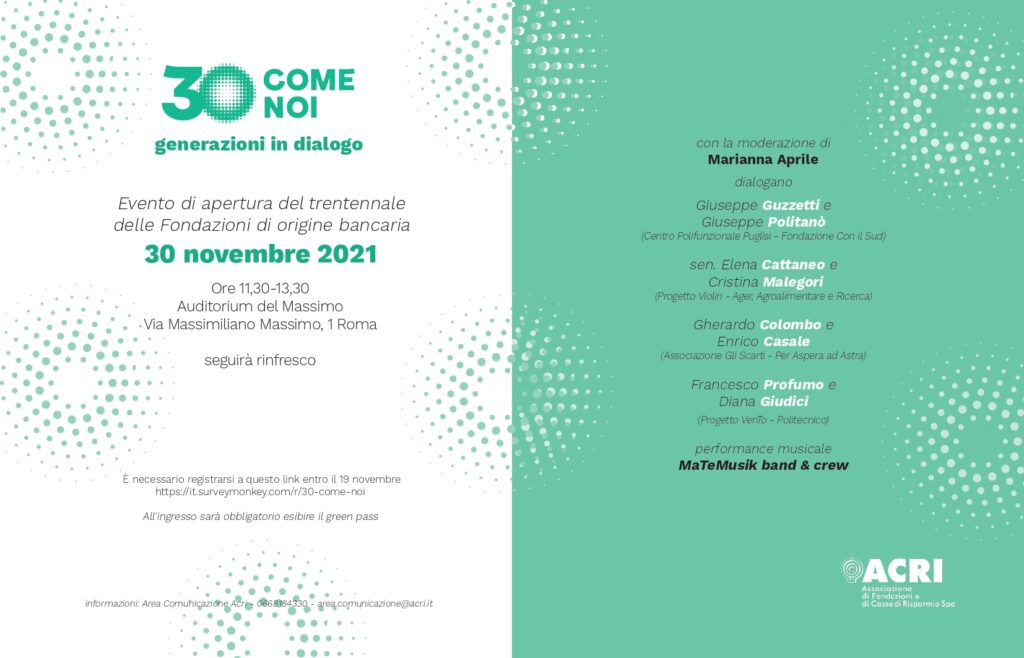 30 come noi Copertina evento Acri