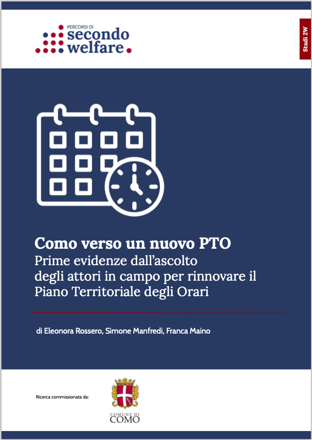 Copertina della ricerca di Secondo Welfare per aiutare il Comune di Como nella redazione del suo nuovo Piano Territoriale degli Orari