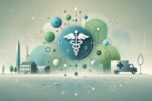 Immagine di copertina di un articolo di Secondo Welfare su i Principi per la riforma del SSN. Generata con DALL·E di OpenAI su prompt di Secondo Welfare