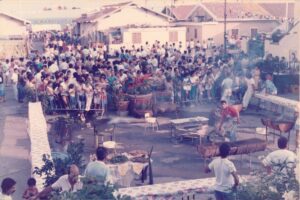Giorgino. Piazzale del Villaggio, Sagra del Pesce 1986 - Foto: Riverrun