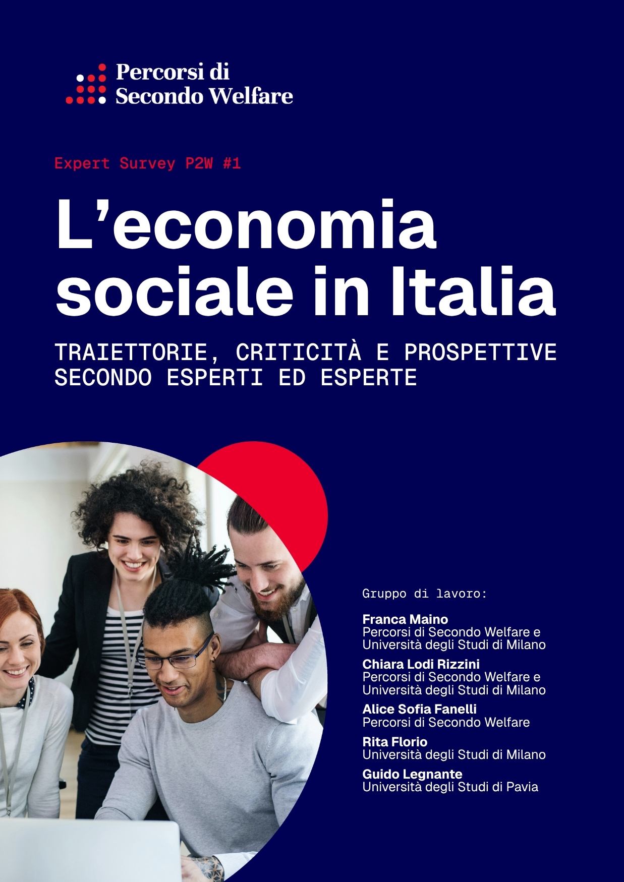 Copertina A4 Expert Survey #1 di Percorsi di Secondo Welfare sull'economia sociale in Italia
